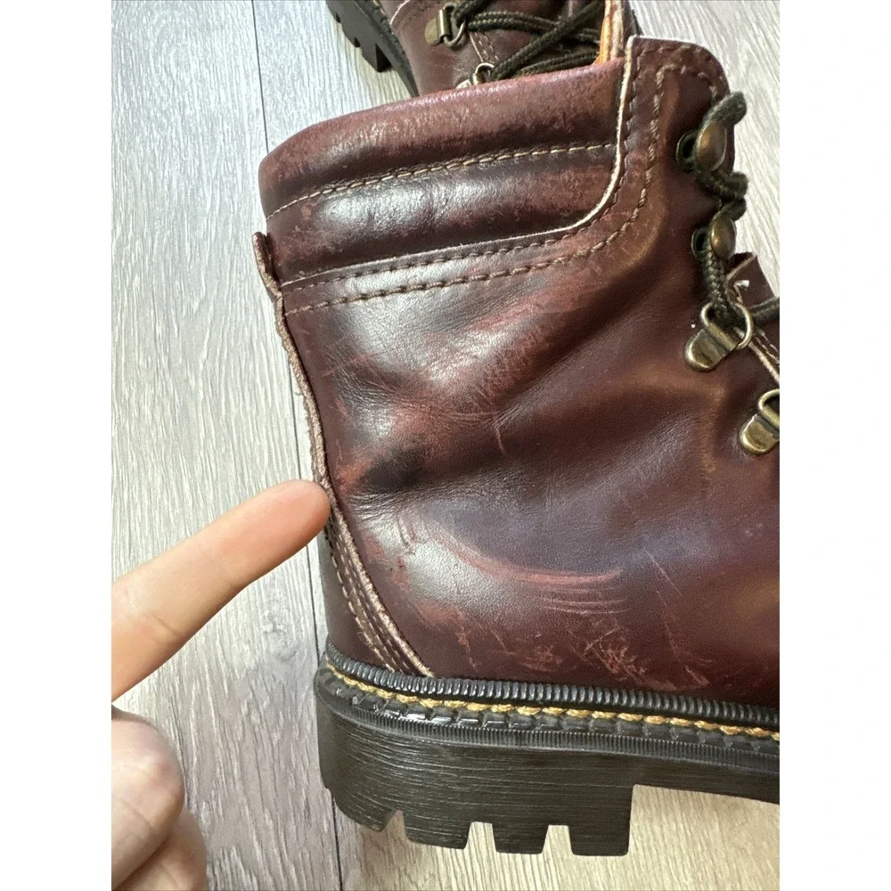 Vintage Sebago Drysides Sz 7.5 Men's Maroon Color Waterproof Hiking‎ Trail